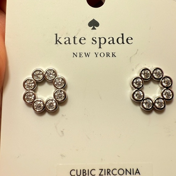 Kate Spade Silver Cubic Zirconia Earrings - Picture 3 of 3